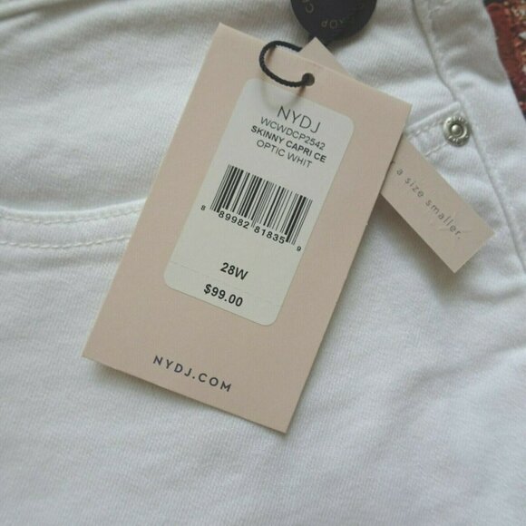 NWT NYDJ Skinny Capri Plus Jean Denim White Lift Tuck Technology Stretch 28W - Picture 6 of 12